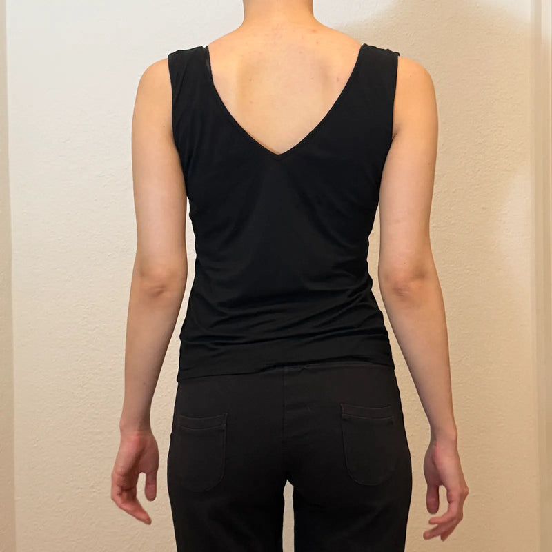 Morgan de Toi Vintage Top with Red Sequin Logo – Y2K Glam (S/M)