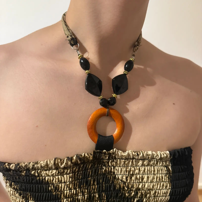 Tie-Dye Smocked Tube Top – Vintage Y2K Boho Festival Style (S)