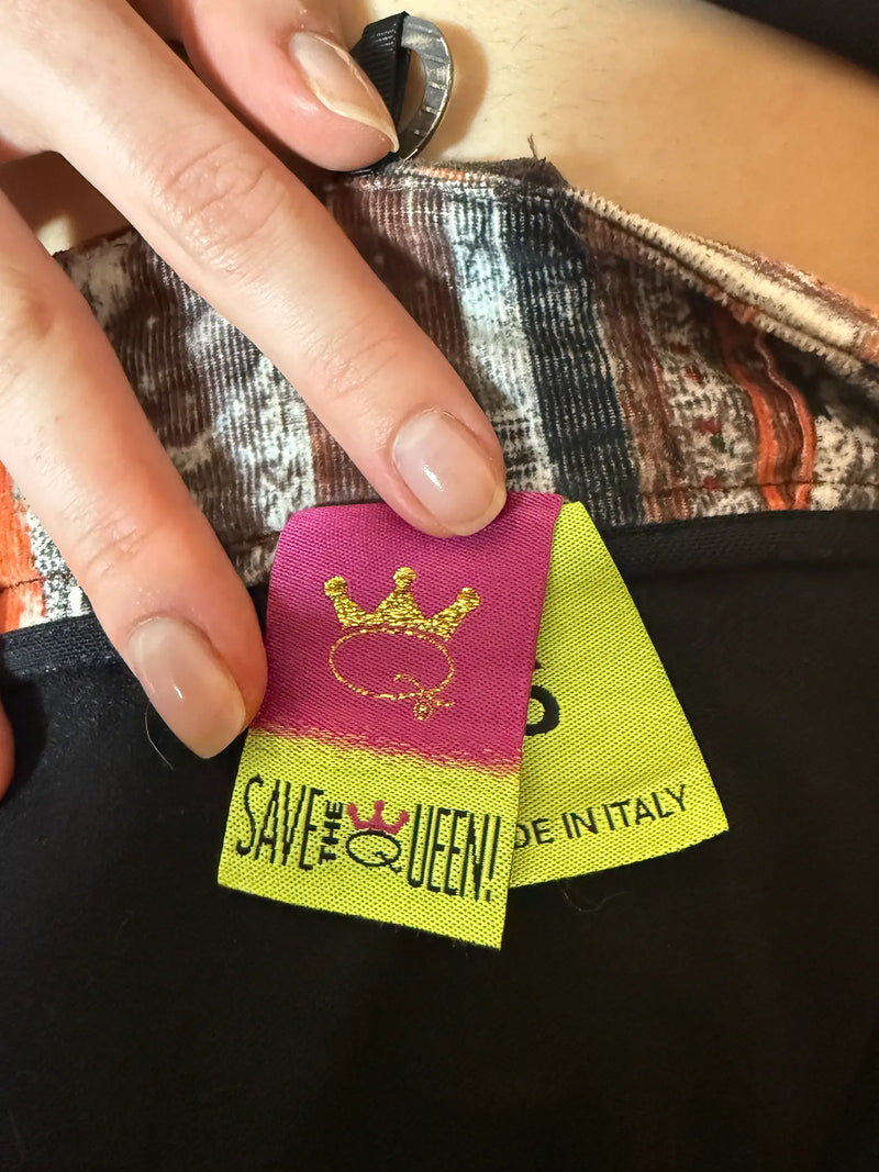 Save the Queen Brown Velvet Embroidered Skirt (S)